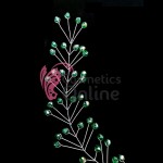 Accesoriu modern pentru decor par WED66 Argintiu cu cristale de 35cm - Green cu Reflexii Accesoriu modern pentru decor par WED66 Argintiu cu cristale de 35cm - Green cu Reflexii